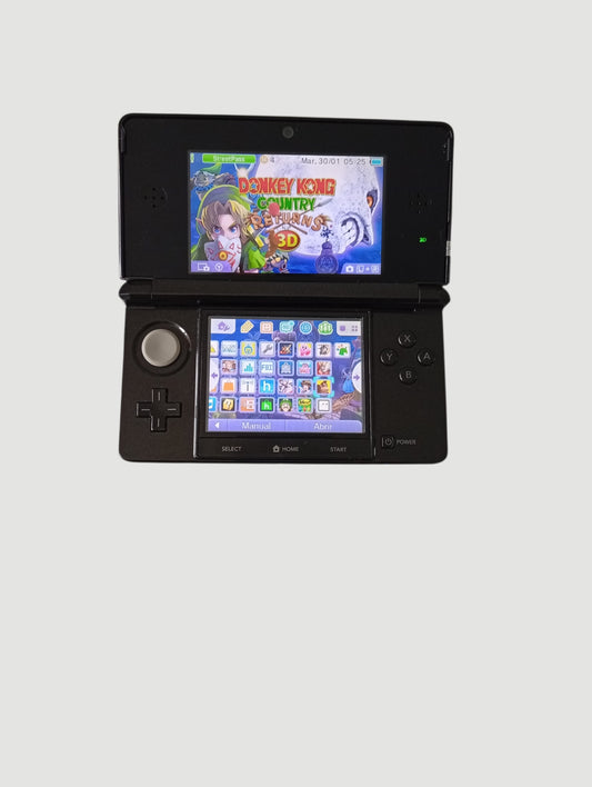 consola Nintendo 3DS old black en caja liberada con micro sd 32 gb