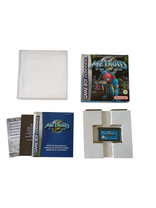 metroid fusion en caja cib español