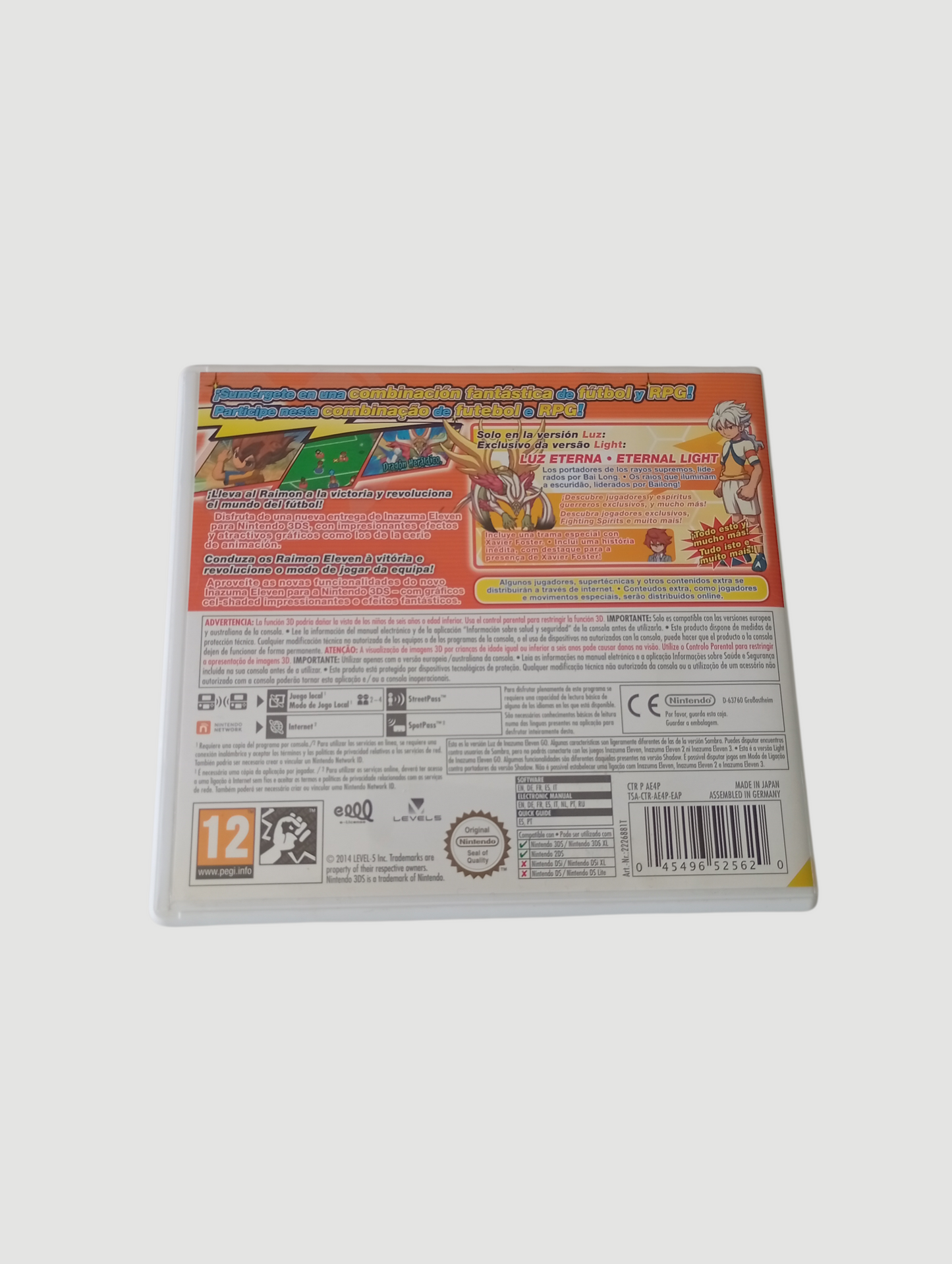 inazuma eleven go luz original español nintendo 3ds