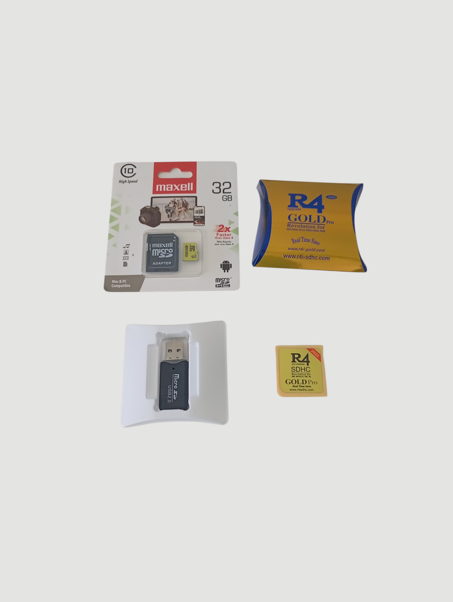 R4 gold everdrive compatible con nintendo ds dsi 3ds con micro sd 32 gb