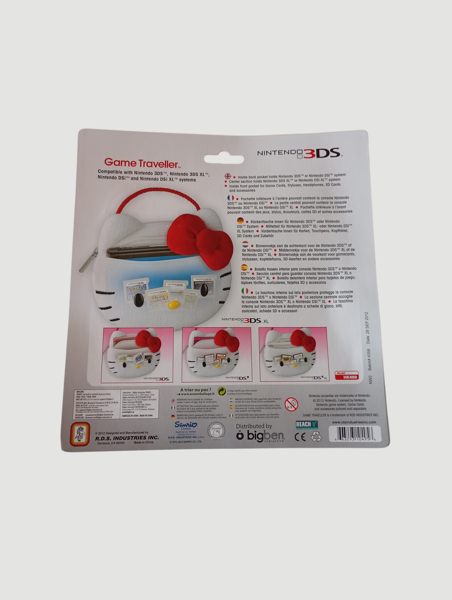 estuche hello kitty original nintendo sellado