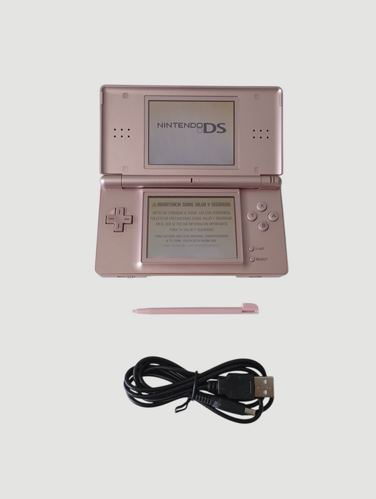 consola Nintendo DS lite rosada metalizada