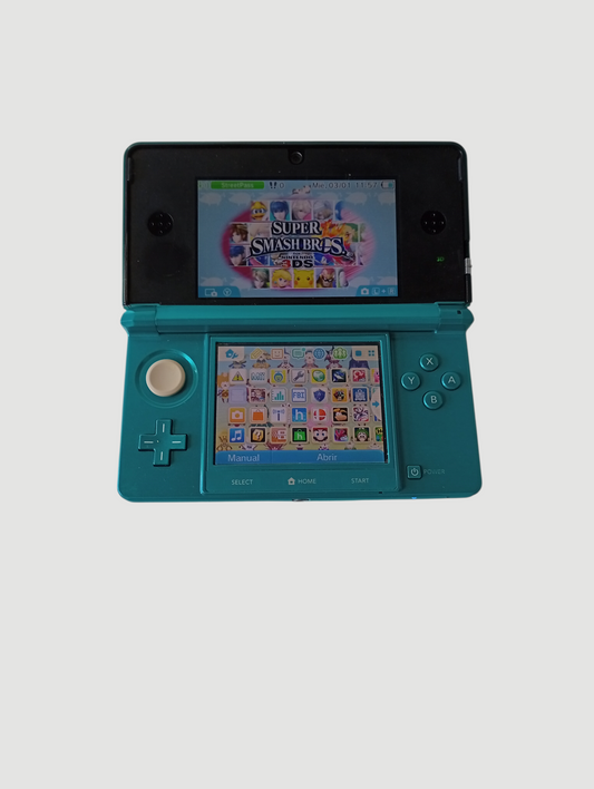 consola Nintendo 3DS old cosmo black en caja liberada con micro sd 64 gb