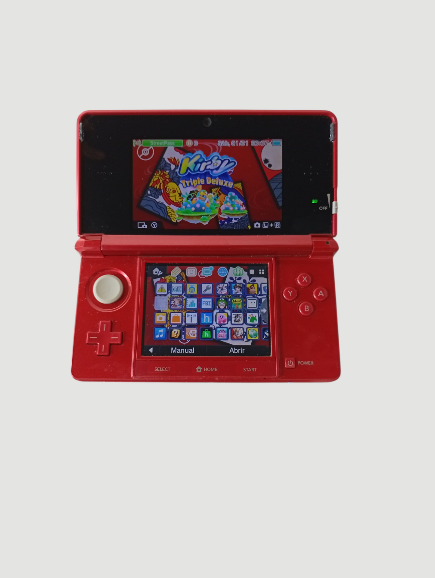 consola Nintendo 3DS old red en caja liberada con micro sd 64 gb