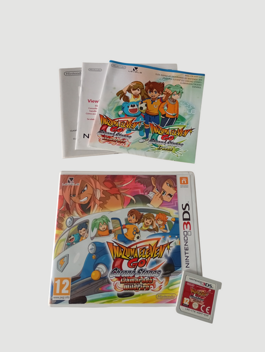 inazuma eleven go chrono stones llamarada español original Nintendo 3DS