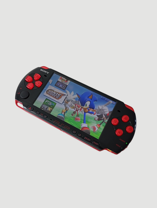 consola psp red black modelo 3000 liberada con micro sd 64 gb