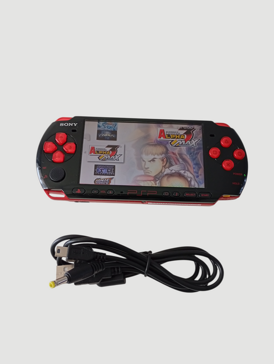 consola psp red black modelo 3000 liberada con micro sd 64 gb