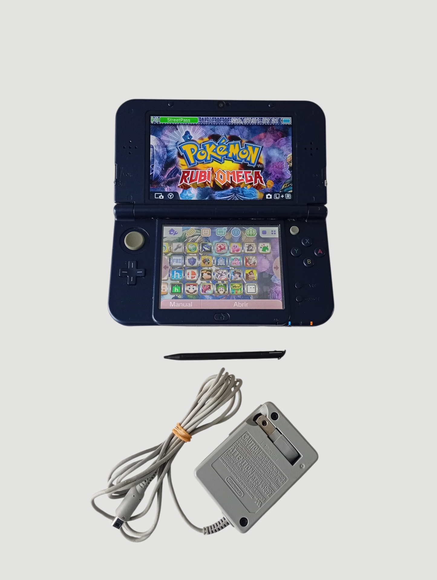 consola nintendo new 3ds xl blue metallic liberada con micro sd 64 gb