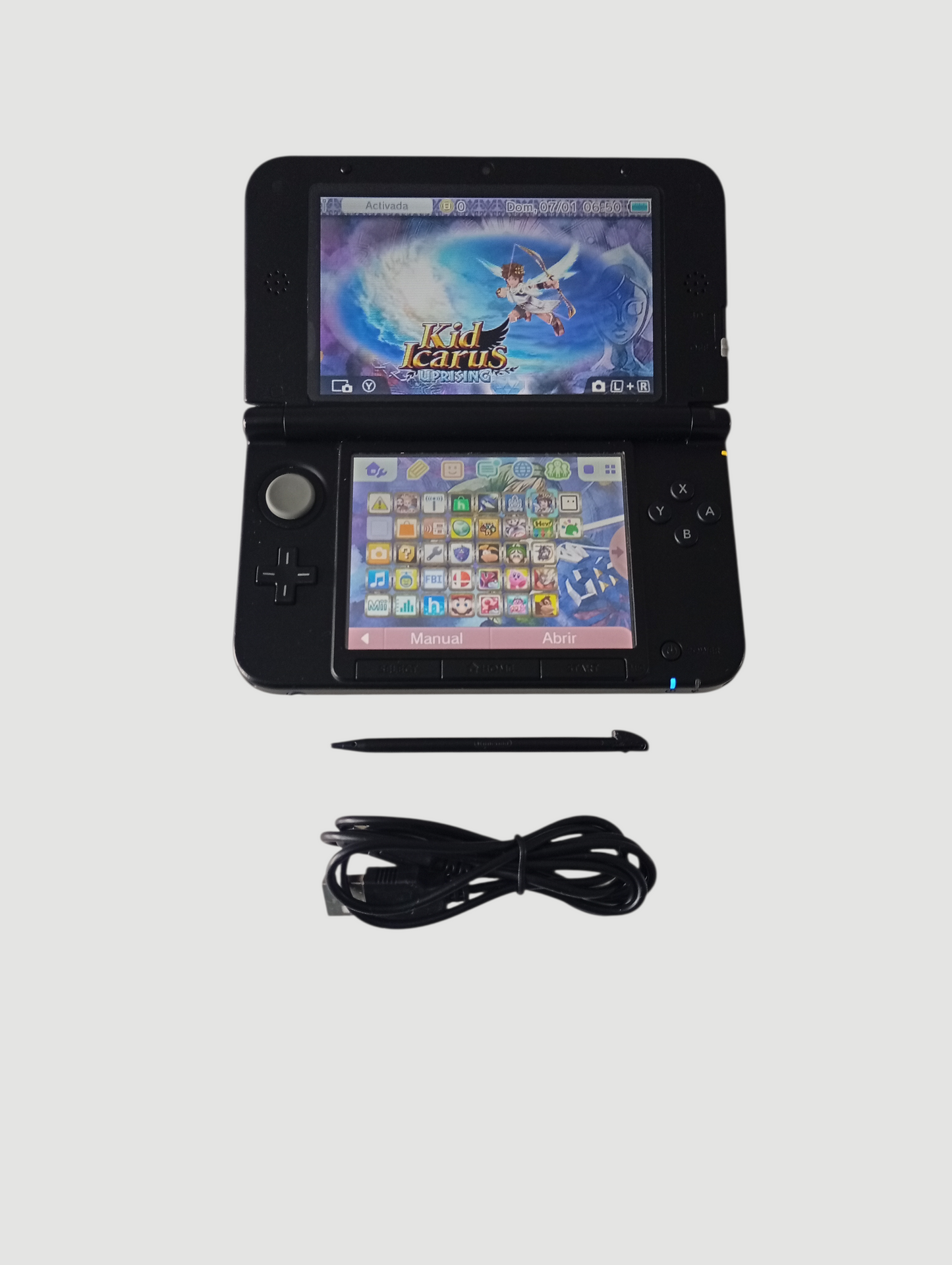 consola nintendo 3ds olds xl black liberada con micro sd 64 gb