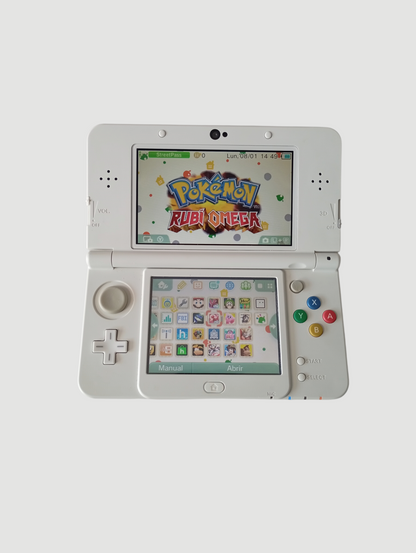 consola nintendo new 3ds white liberada con micro sd 64 gb
