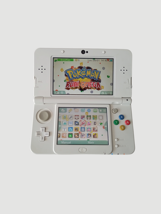 consola nintendo new 3ds white liberada con micro sd 64 gb