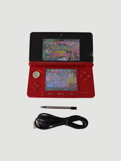 consola nintendo 3ds old red liberada con micro sd 32 gb