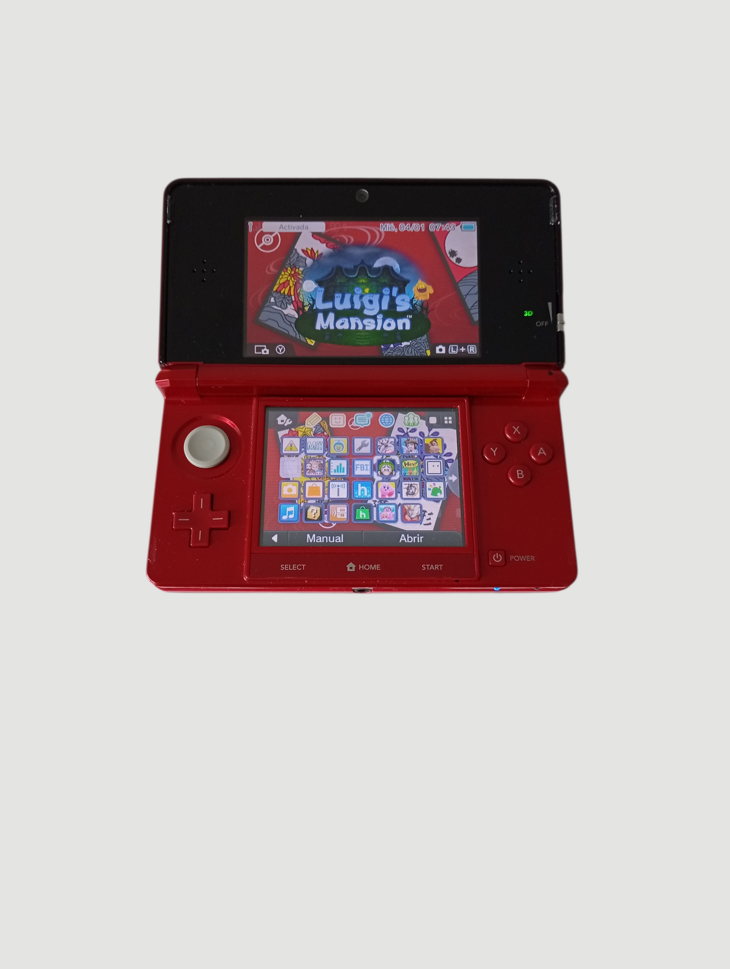 consola Nintendo 3DS old red en caja liberada con micro sd 32 gb