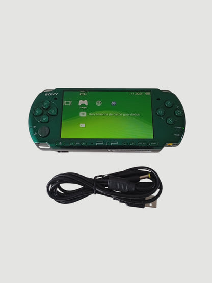 consola psp spirited green modelo 3000 liberada con micro sd 32 gb