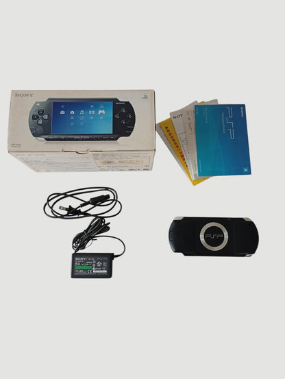 consola psp black modelo 1000 liberada con micro sd 32 gb en caja cib