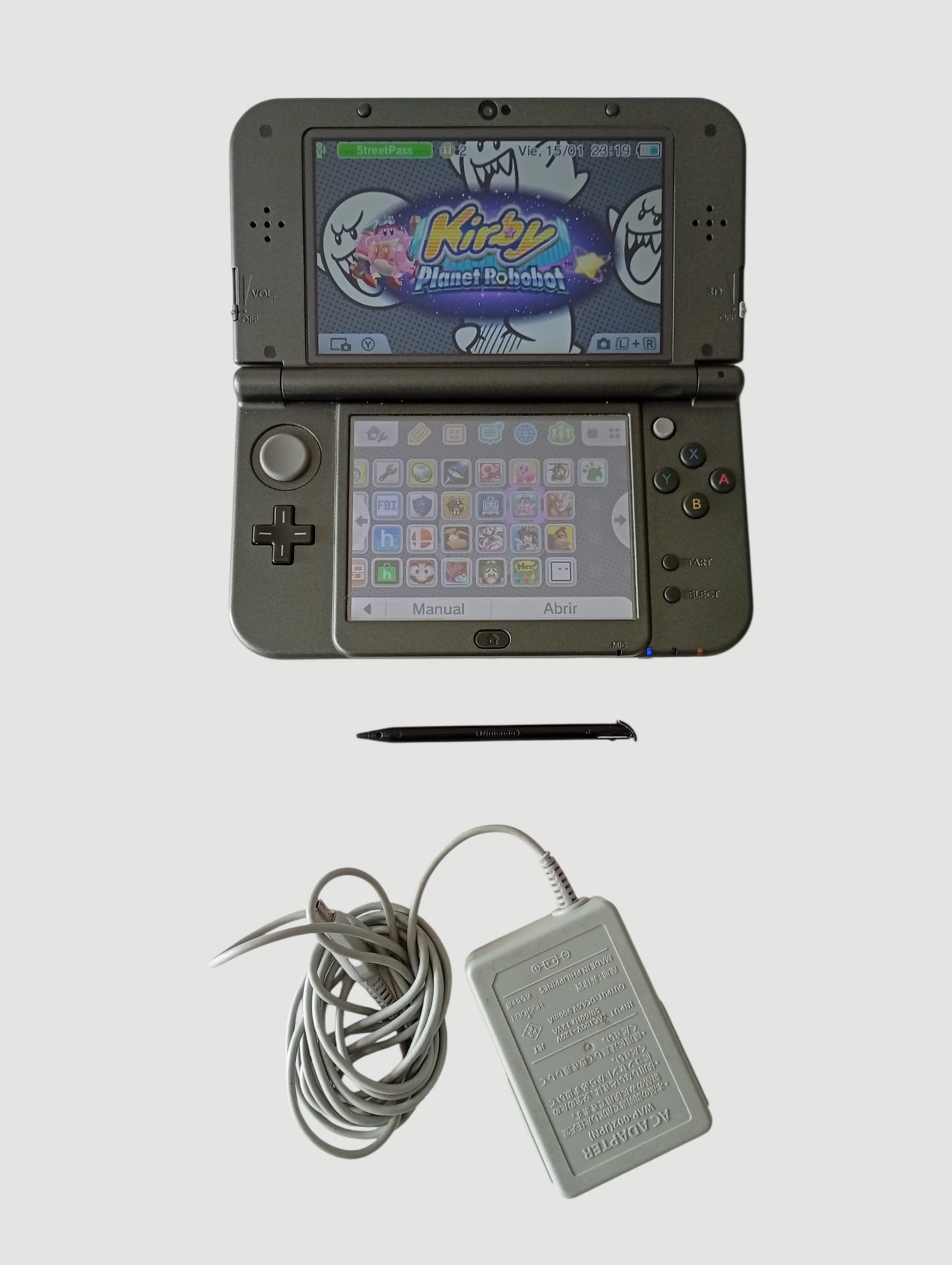 consola nintendo new 3ds xl black metallic liberada con micro sd 64 gb