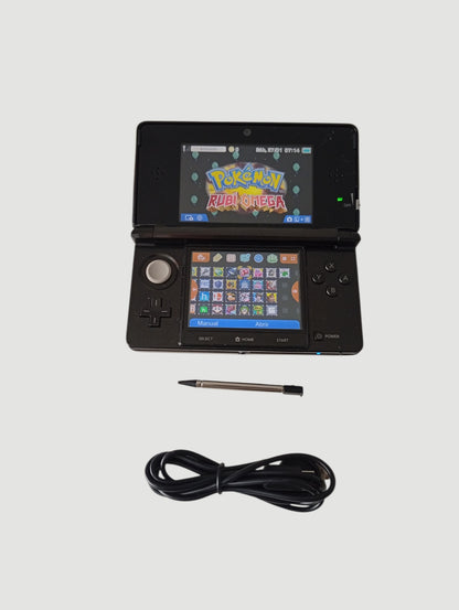 consola nintendo 3ds old black liberada con micro sd 32 gb