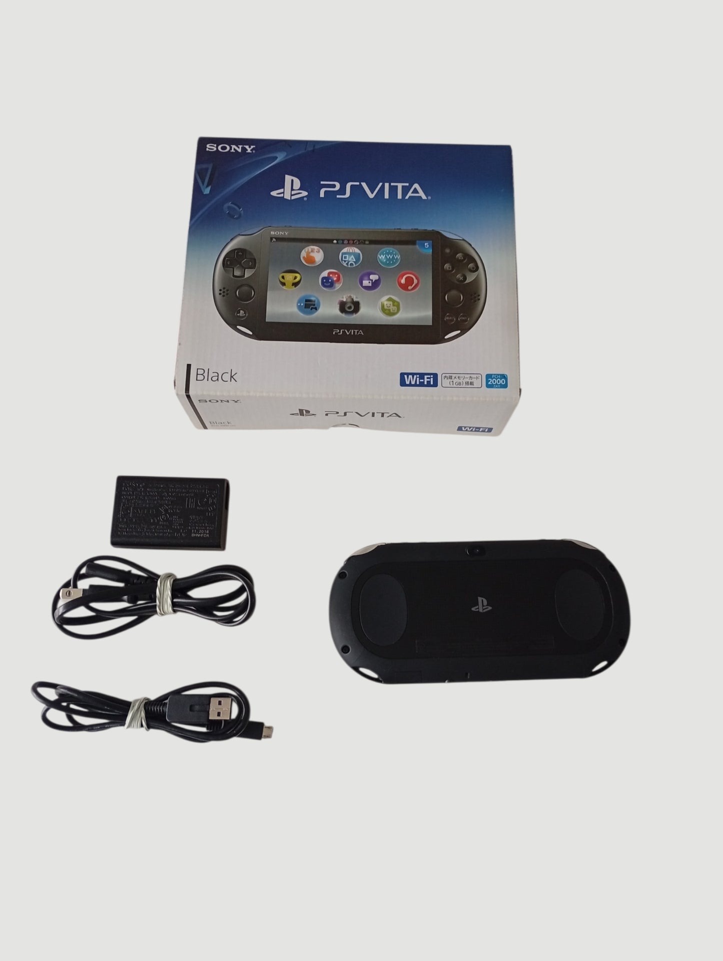 consola psvita black slim en caja cib liberada con micro sd 64 gb