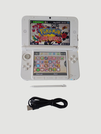 consola nintendo 3ds old xl white liberada con micro sd 32 gb