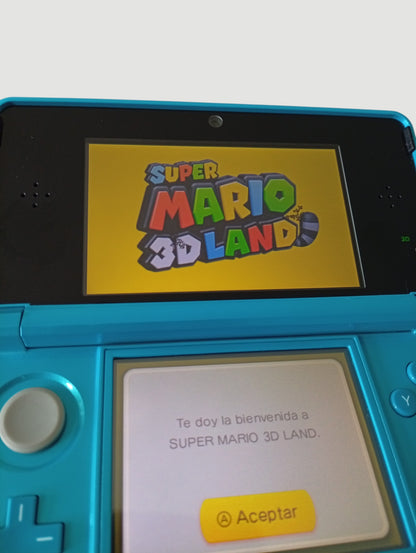 consola nintendo 3ds old turquesa liberada con micro sd 32 gb