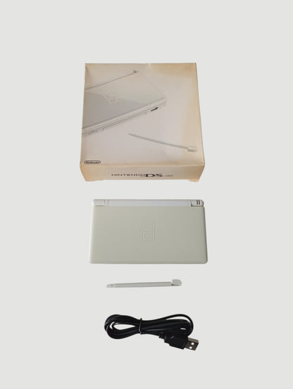 consola Nintendo DS lite blanca en caja