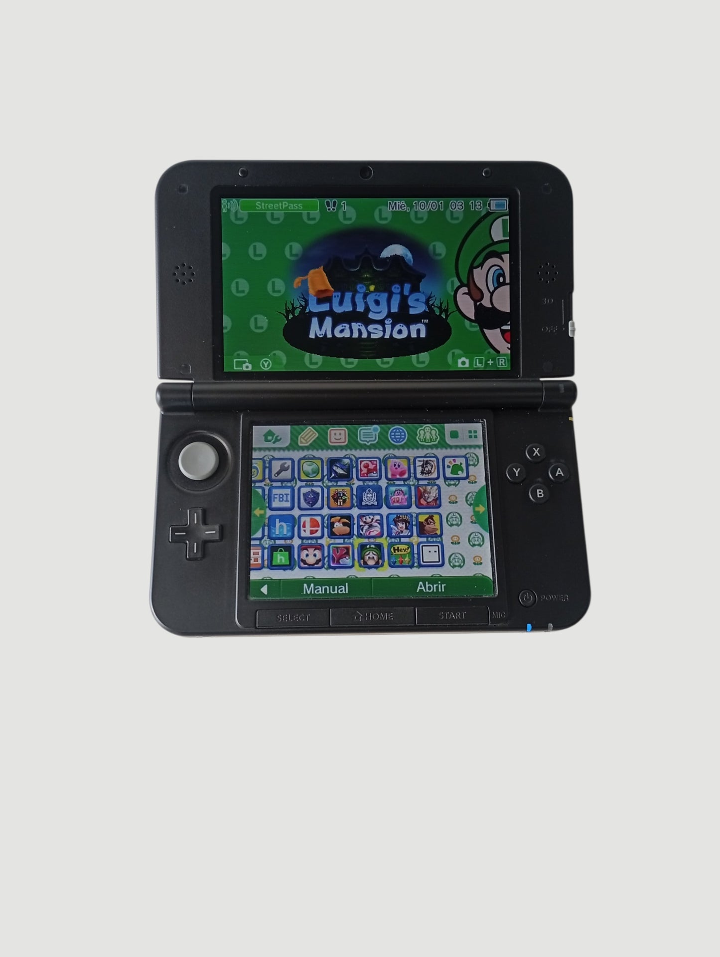 consola Nintendo 3DS old xl liberada en micro sd 32 gb