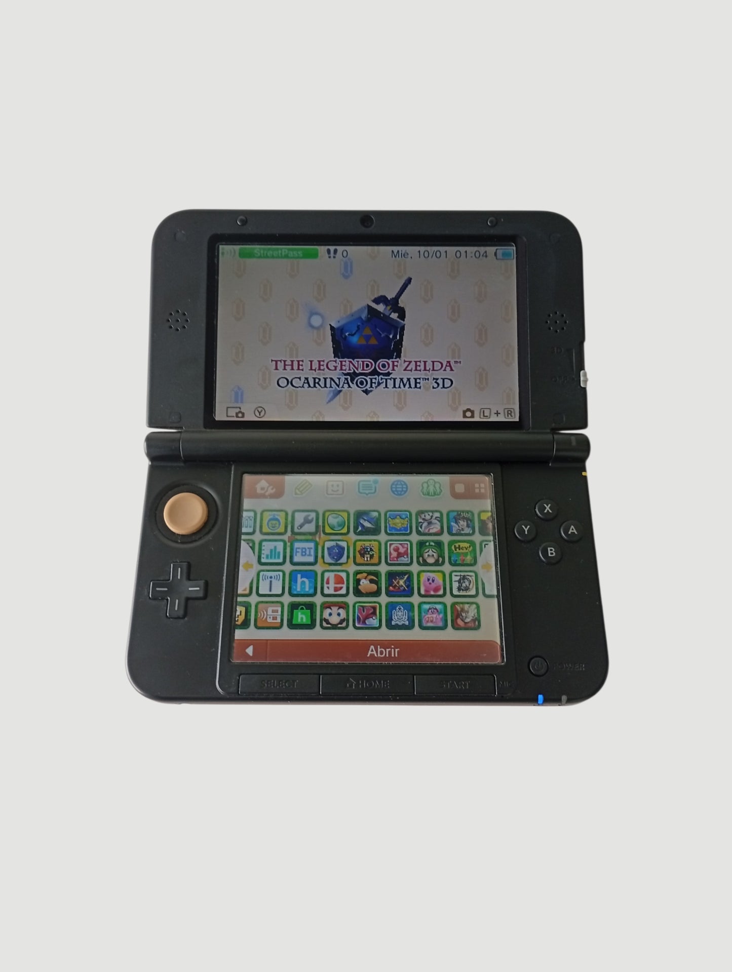 consola Nintendo 3DS old xl roja liberada en micro sd 32 gb