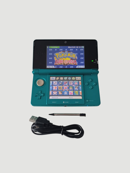 consola 3ds old aqua blue liberada en micro sd 32 gb