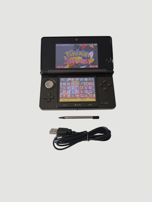 consola Nintendo 3DS old black liberada en micro sd 32 gb