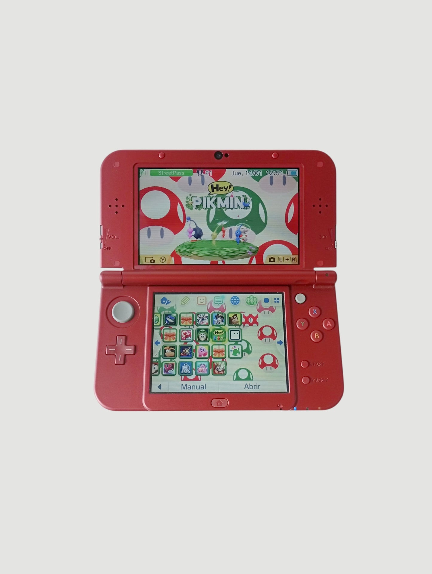 consola new 3ds xl metallic red liberada en micro sd 32 gb