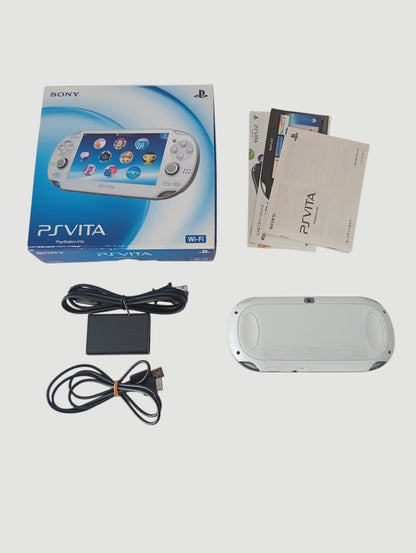 consola psvita white fat en caja cib liberada con micro sd 32 gb