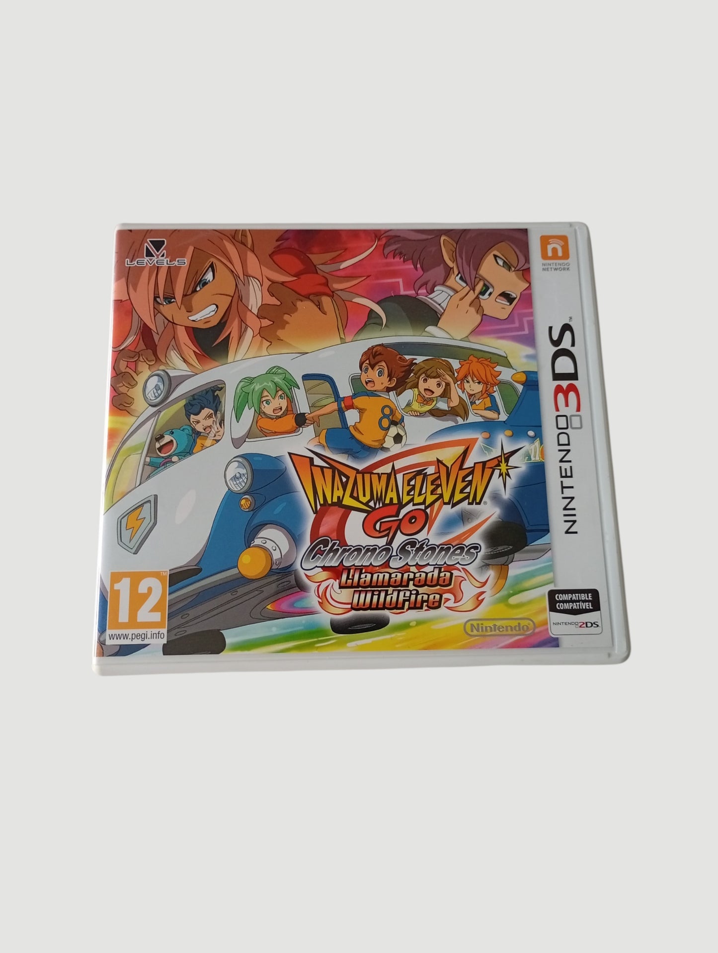 inazuma eleven go chrono stones llamarada español original Nintendo 3DS