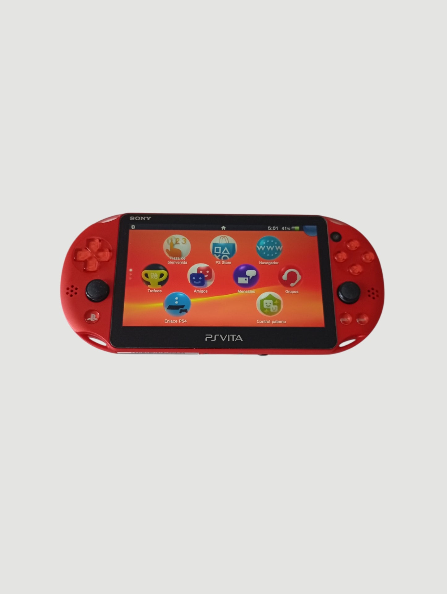 consola psvita metallic red  slim en caja cib liberada con micro sd 32 gb