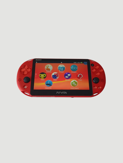 consola psvita metallic red  slim en caja cib liberada con micro sd 32 gb