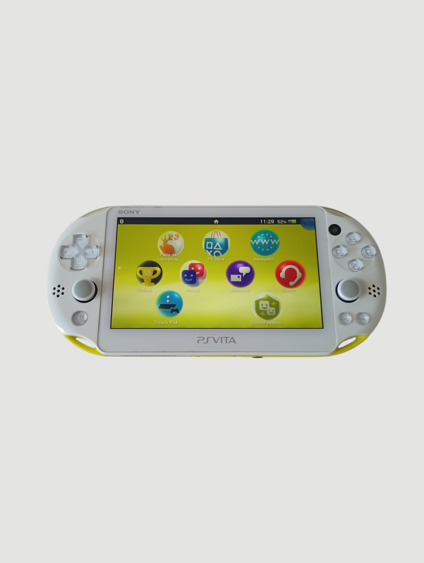 consola psvita lime green white slim en caja cib liberada con micro sd 32 gb