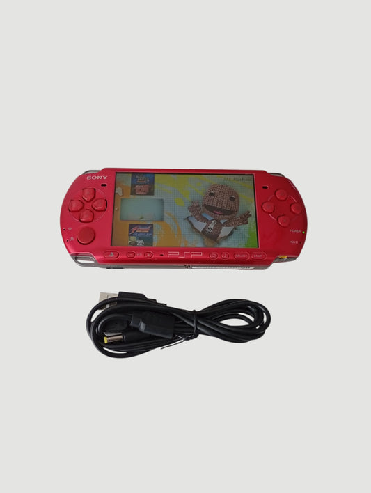 consola psp 3000 carnival red liberada en micro sd 32 gb