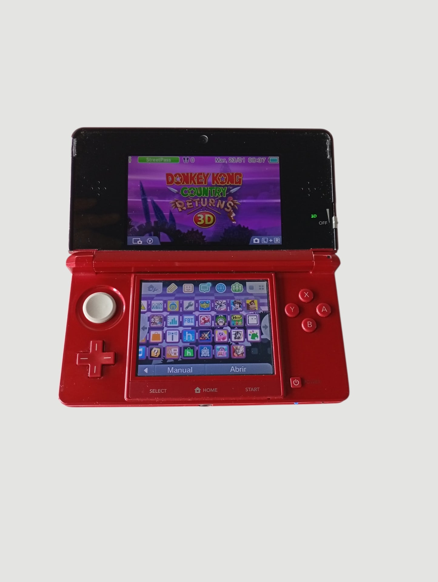 consola nintendo 3ds old red liberada en micro sd 32 gb