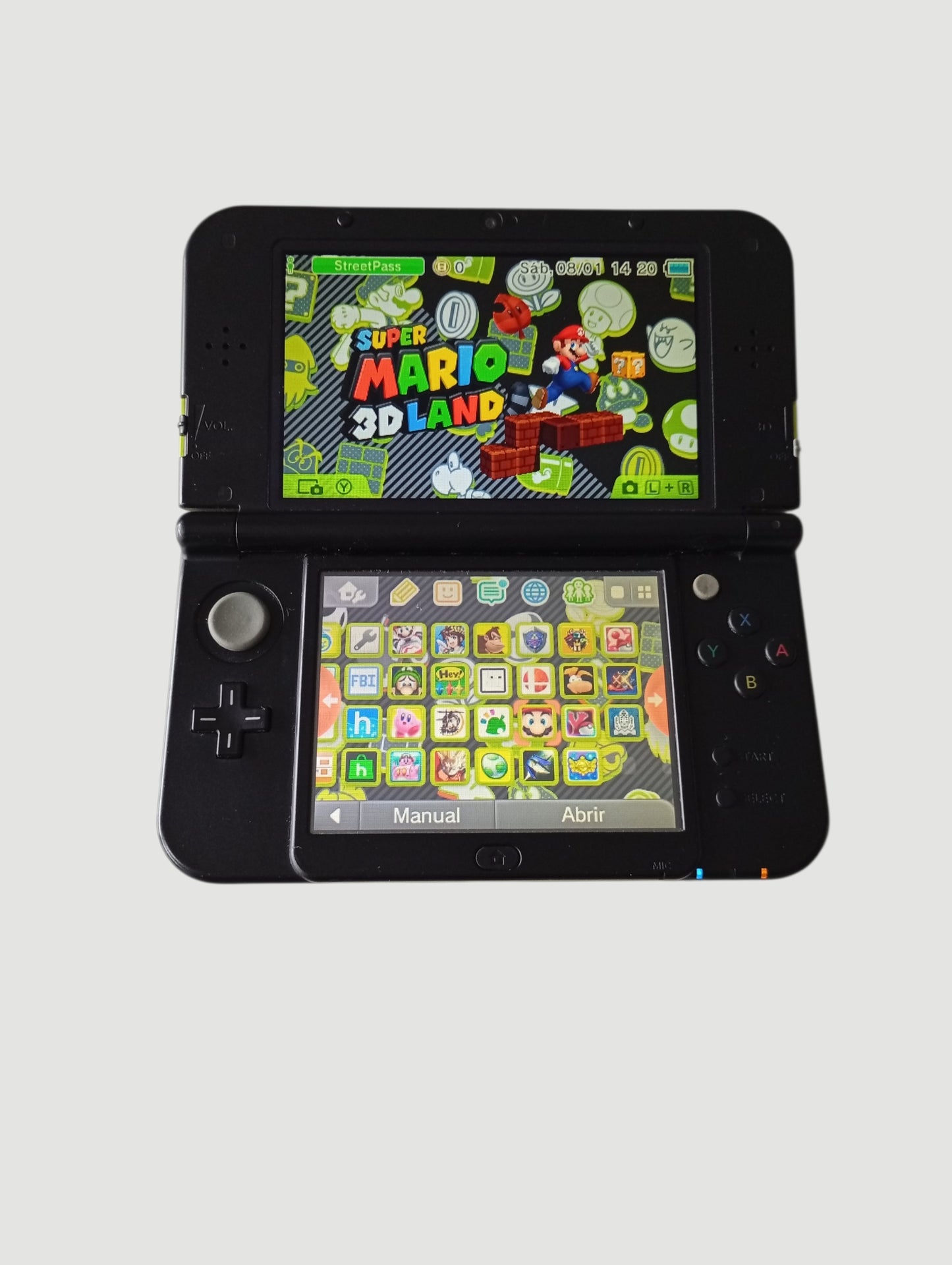consola new 3ds xl limon black liberada en micro sd 32 gb