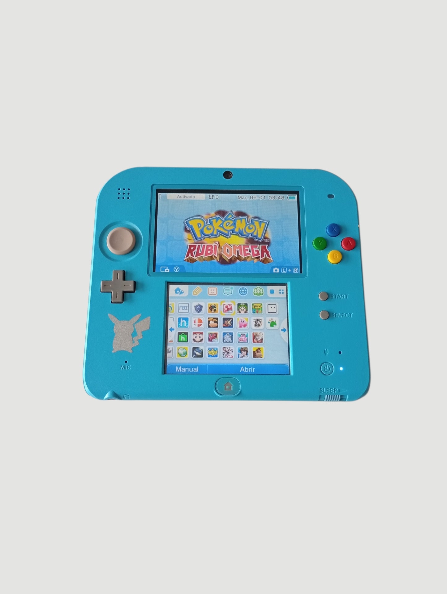 consola 2ds edicion especial pokemon sol luna liberada en micro sd 32 gb