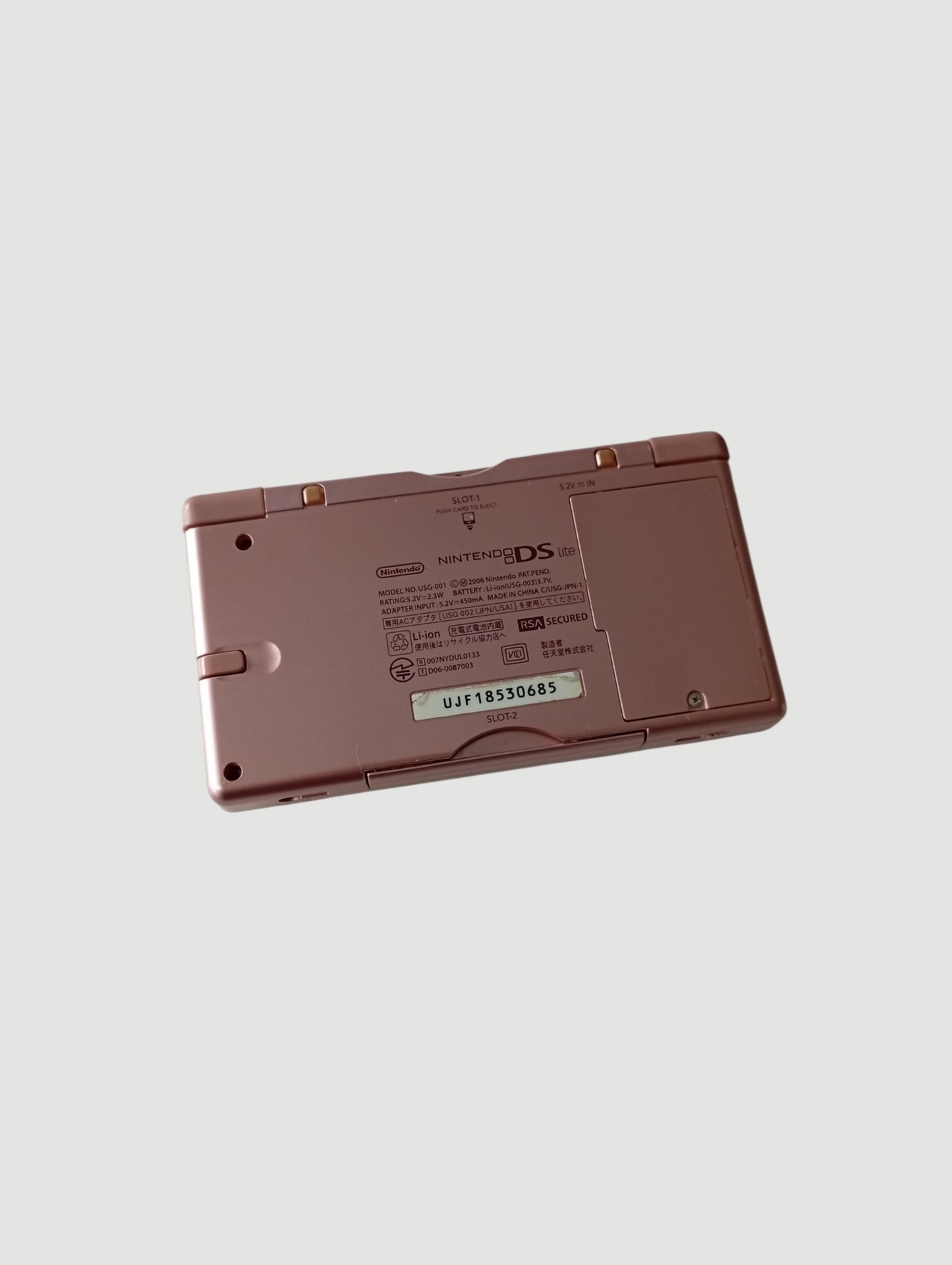 consola nintendo ds lite rosada metalizada en caja