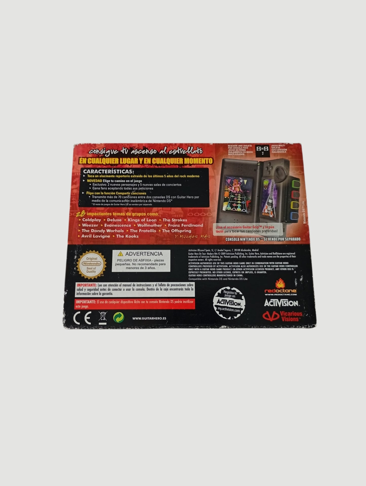 guitar hero on tour modern hits original español nintendo ds