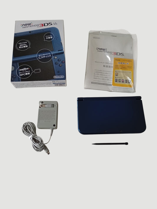 consola Nintendo  new 3ds xl metallic blue en caja liberada con micro sd 32 gb