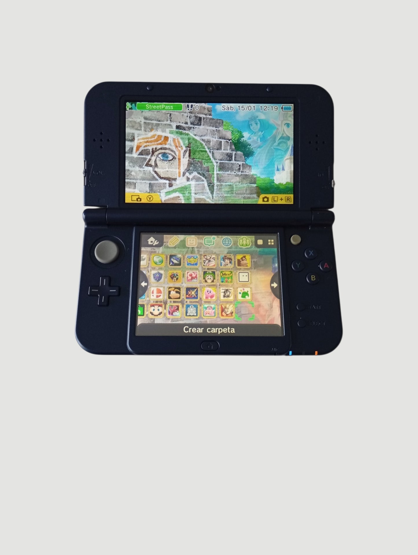 consola Nintendo  new 3ds xl metallic blue en caja liberada con micro sd 32 gb