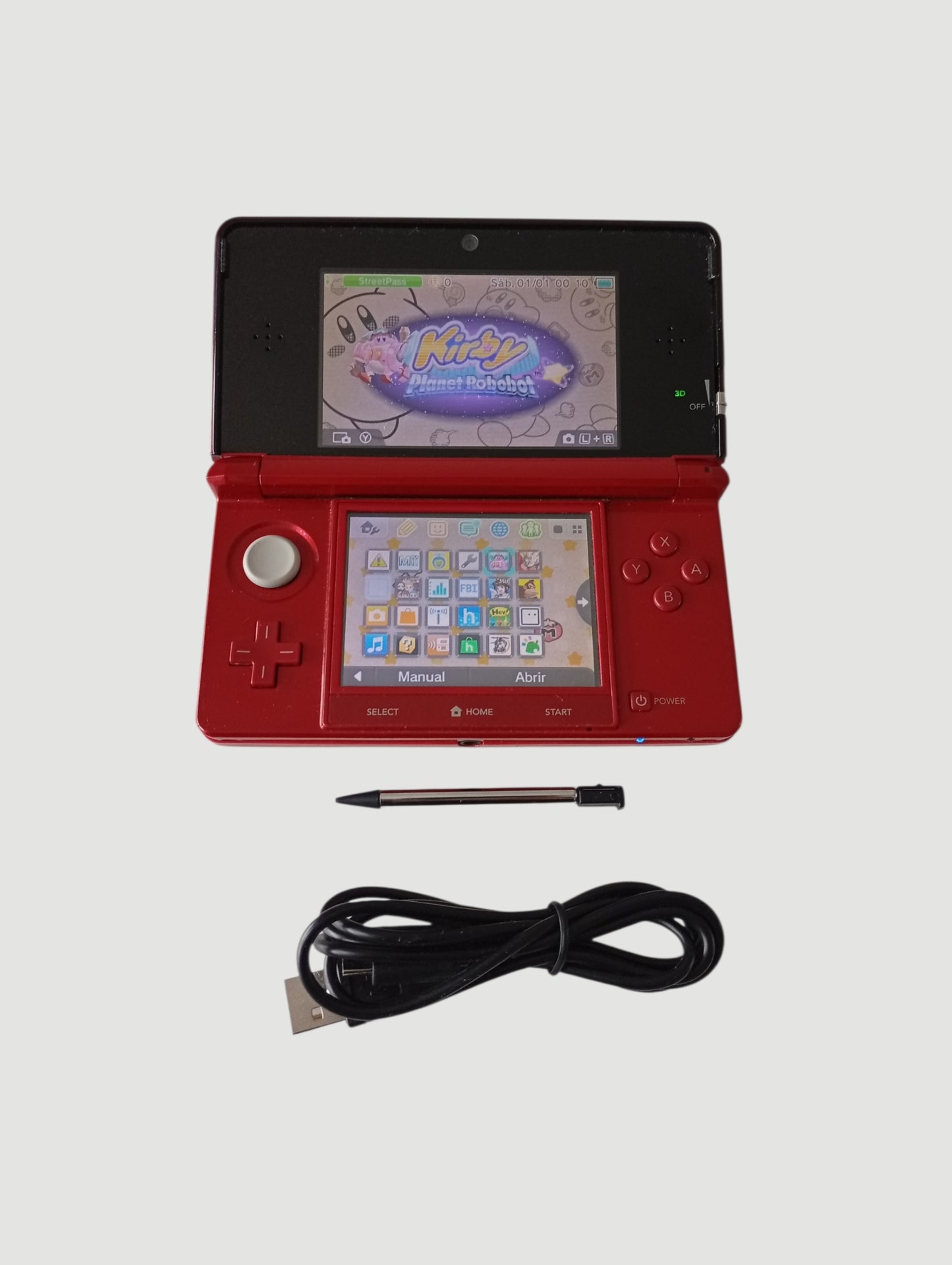 consola Nintendo 3DS old  red liberada en micro sd 32 gb