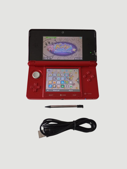 consola Nintendo 3DS old  red liberada en micro sd 32 gb