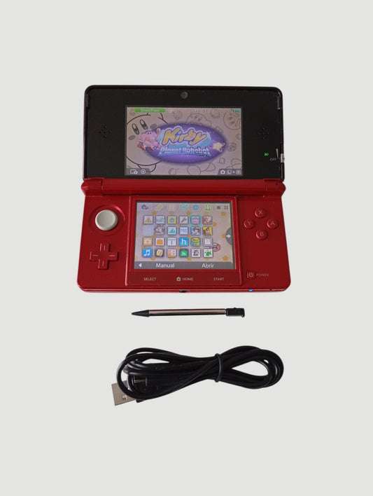 consola Nintendo 3DS old  red liberada en micro sd 32 gb