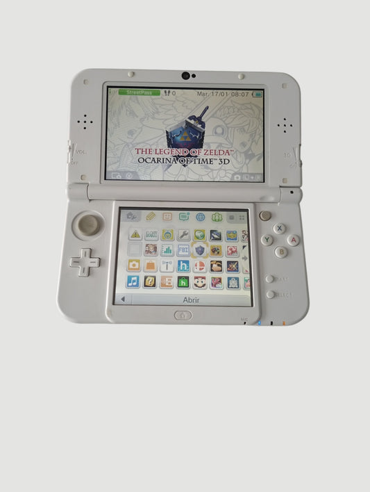 consola new 3ds xl white liberada en micro sd 32 gb