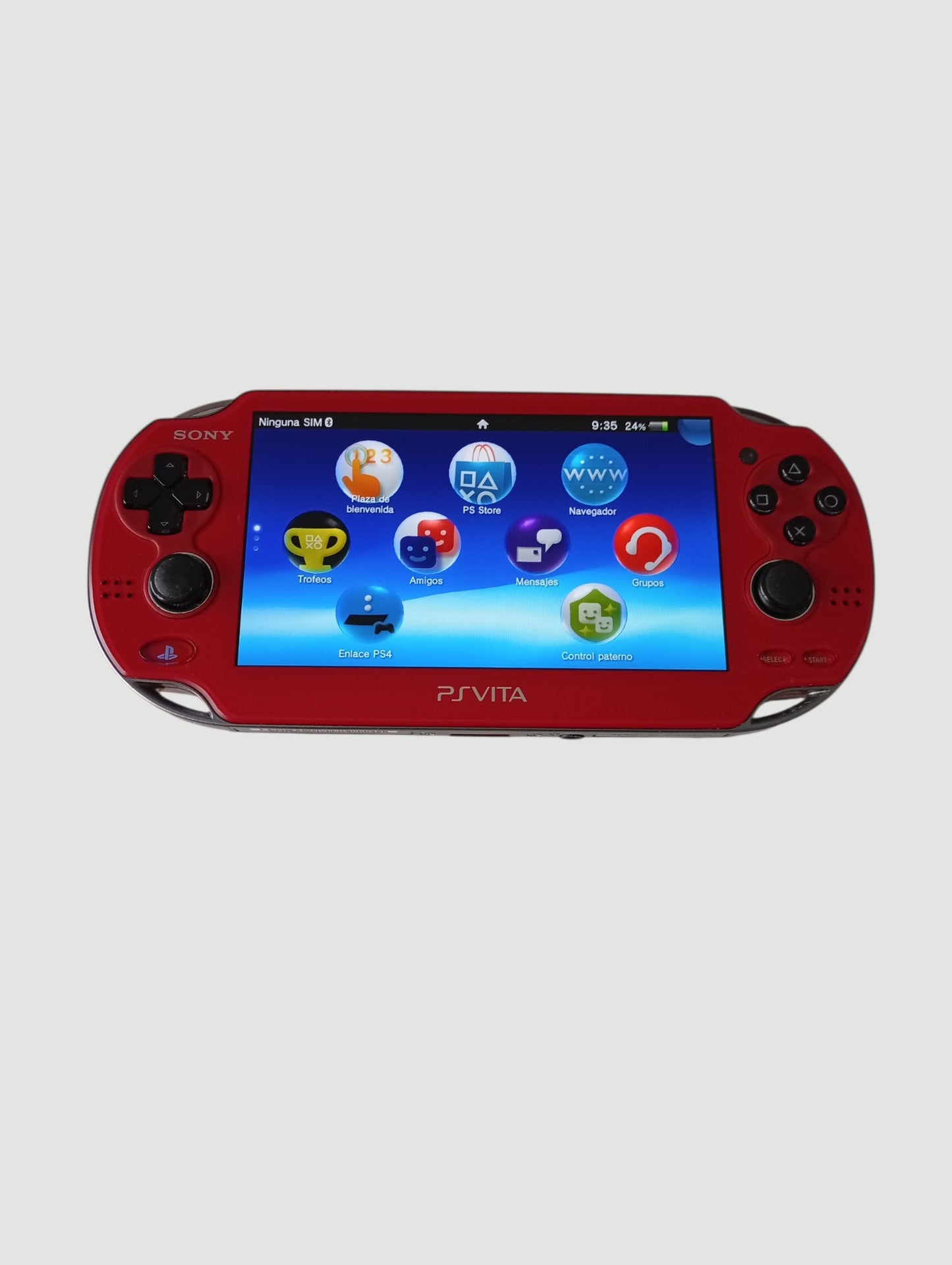 consola psvita cosmic red fat en caja cib liberada con micro sd 32 gb