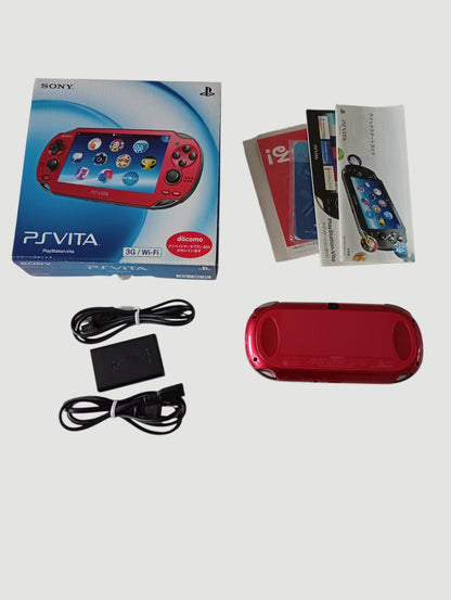 consola psvita cosmic red fat en caja cib liberada con micro sd 32 gb