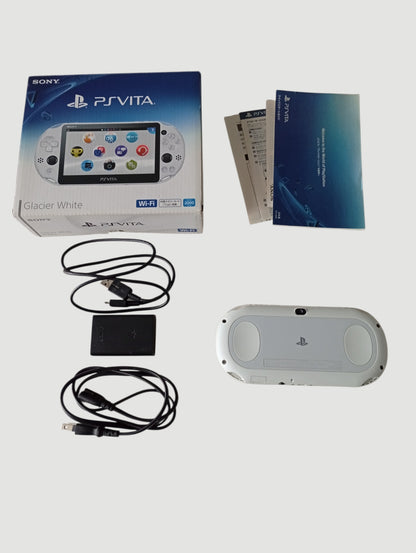 consola psvita glacier white slim en caja cib liberada con micro sd 32 gb